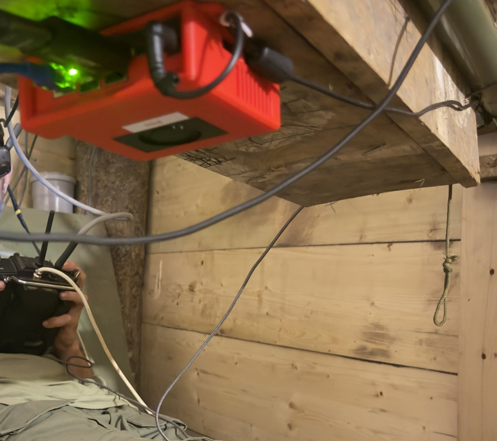 FIXAIT edge module running in a front-line dugout in Ukraine