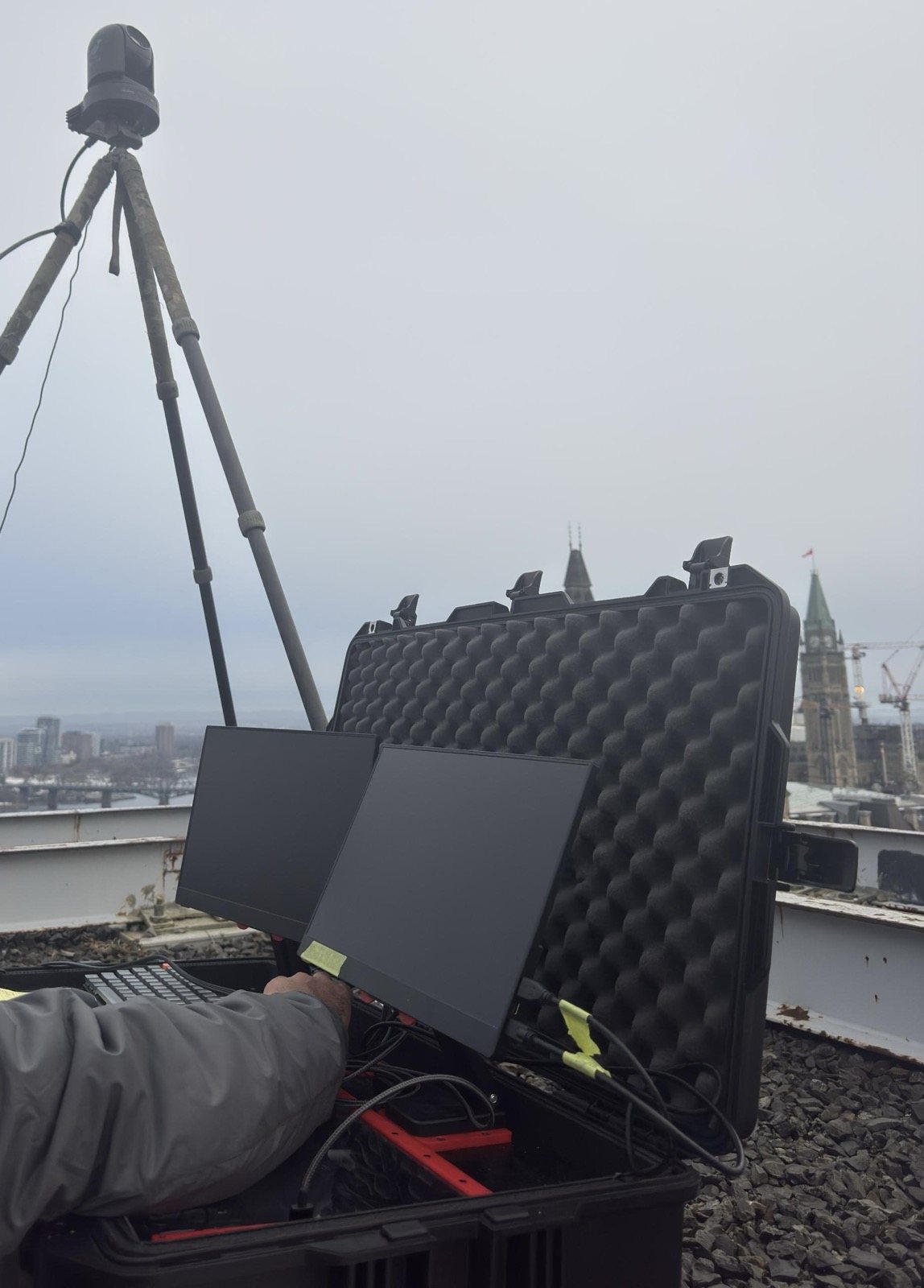 FIXAIT operator station running on an Ottawa rooftop during the CUAS Sandbox